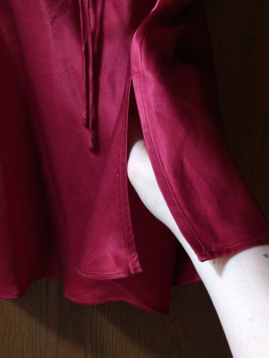 Rose Red Silk Cami Top Size L - Picture 3 of 6